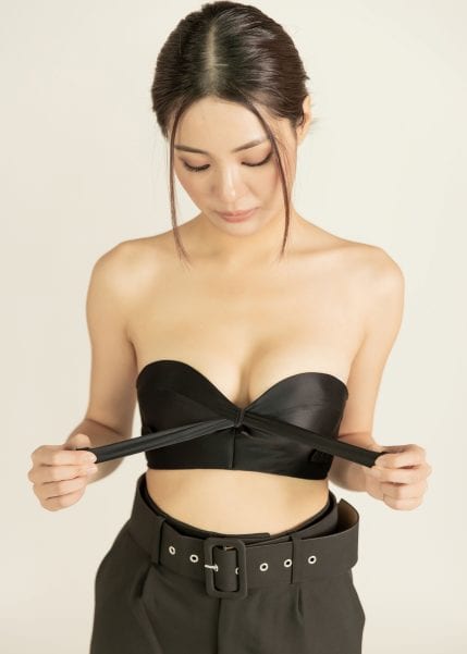 Aero Weave Bandeau Bra In Black