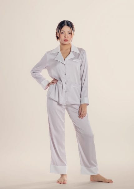 Alessia Nightwear Set In Silver