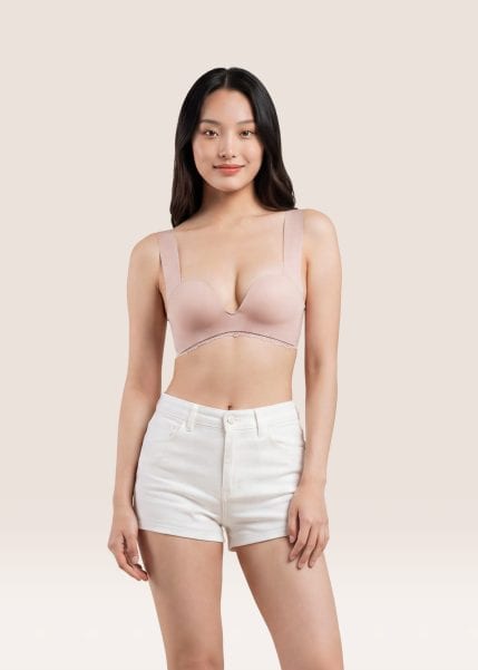 Airy Sculpt Push-Up Bra in Dusty Pink